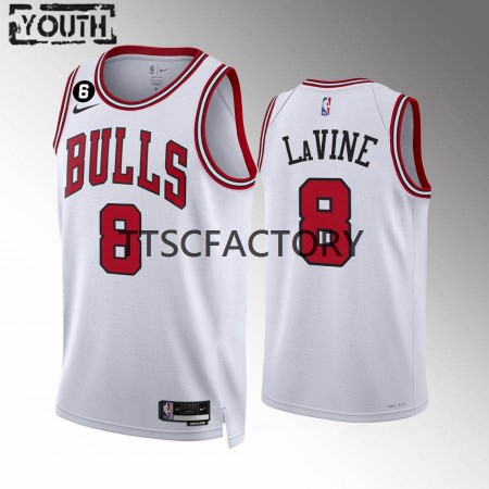 Kinder NBA Chicago Bulls Trikot Zach LaVine 8 Nike 2022-23 Association Edition Weiß Swingman